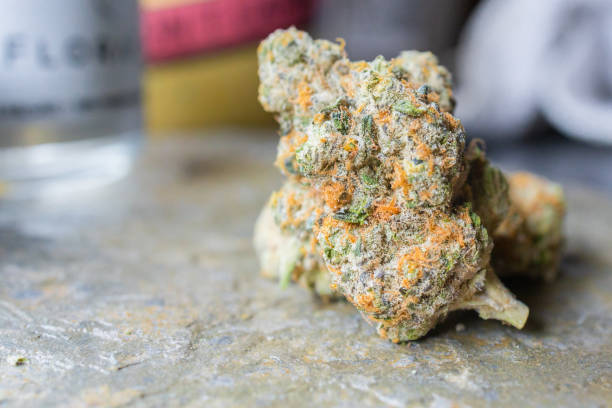 Lemon Up Cannabis Strain Profile: Flavor, Effects & Benefits trimmed marijuana buds, isolated up close.